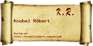 Knobel Róbert névjegykártya