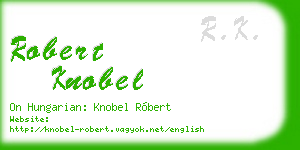 robert knobel business card